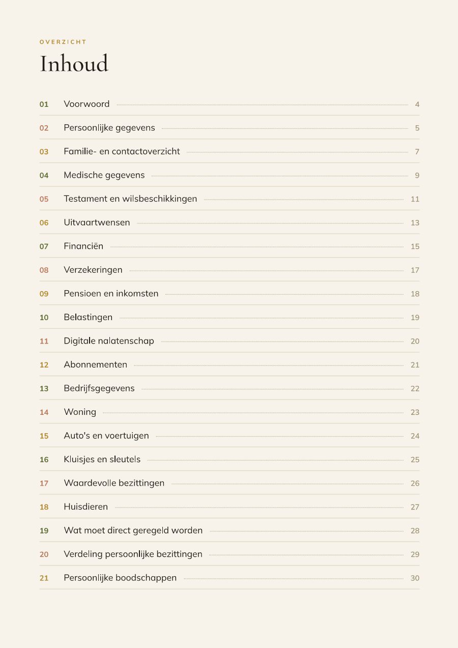Voorbeeldpagina 1 uit Mijn laatste zorg voor jou